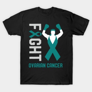 Fight Ovarian Cancer Awareness Month Ribbon Survivor Fighter T-Shirt